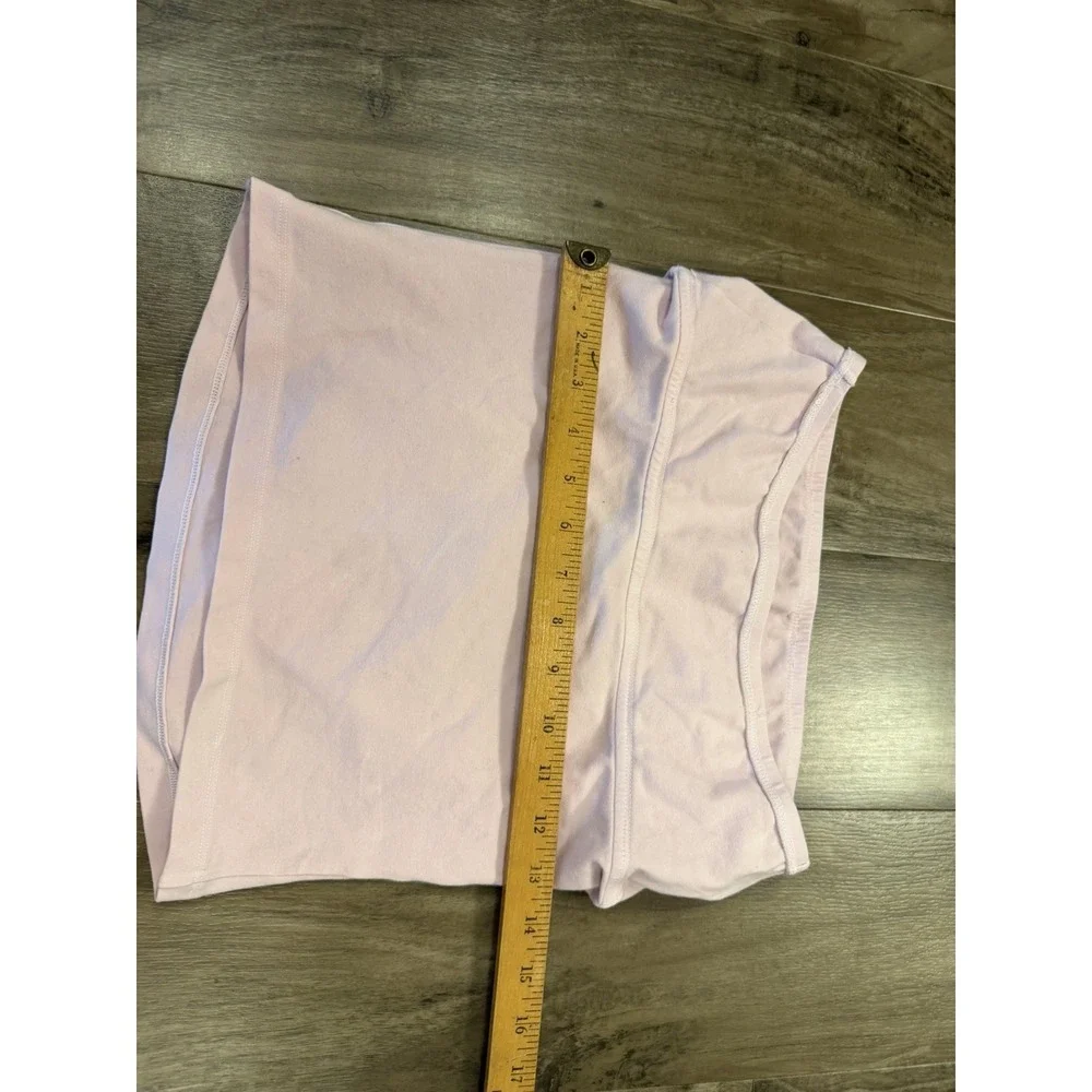 Los Angeles Apparel Tube Top Size Large Pink Made In USA Cotton Spandex